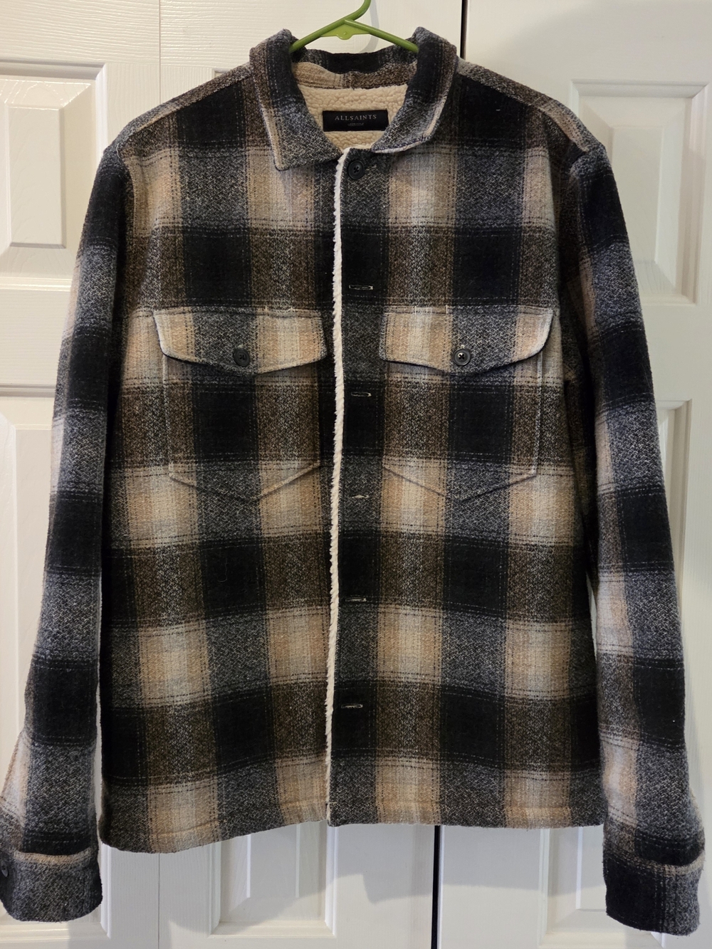 All Saints Wool Button Jacket